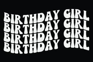 Birthday Girl Funny T-Shirt Design vector