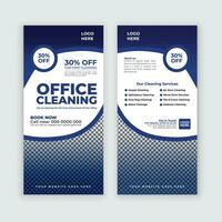 Home cleaning service Dl flyer template, or rack card for roof cleaning, window, office cleaning, junk dust removal, and Multipurpose Cleaning service rack card and leaflet layout vector