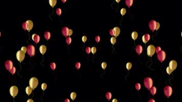 realçar seu celebrações com festa balões vôo animação, em loop vídeo com transparente fundo video