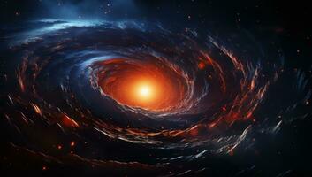 Spiral galaxy in space. photo