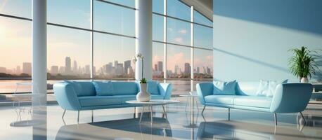 Modern office interior with table photo