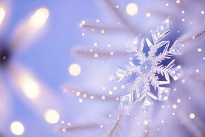 Delicate Snowflake Decorations for a Winter Wonderland. AI Generated. photo