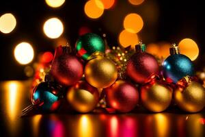 Festive Christmas Crackers with Vibrant Colors. AI Generated. photo
