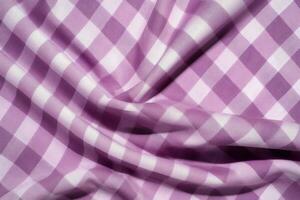 Checkered tablecloth purple. Generate AI photo