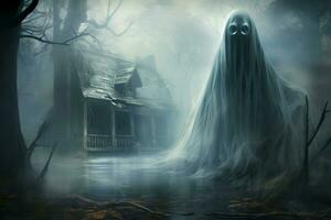 fantasmal casa. generar ai foto