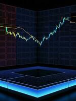 Market Equilibrium Abstract Depiction of Demand Supply and Price. AI Generated. photo