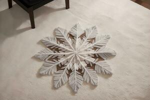 Transform Your Home into a Winter Wonderland with Snowflake Patterned Rugs. AI Generated. photo