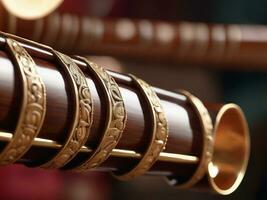 melodías de devoción el sagrado indio shofar flauta. ai generado. foto