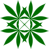 Marijuana Leaf Silhouette Composition, can use for Decoration, Ornate, Wallpaper, Cover, Art Illustration, Textile, Fabric, Fashion, or Graphic Design Element. Format PNG