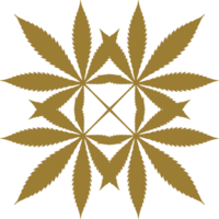 maconha folha silhueta composição, pode usar para decoração, ornamentado, papel de parede, cobrir, arte ilustração, têxtil, tecido, moda, ou gráfico Projeto elemento. formato png