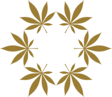 Marijuana Leaf Silhouette Composition, can use for Decoration, Ornate, Wallpaper, Cover, Art Illustration, Textile, Fabric, Fashion, or Graphic Design Element. Format PNG