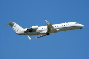 Untitled passenger plane at airport. Aviation industry and aircraft. Air transport and flight travel. International transportation. Fly and flying. Creative photography. photo