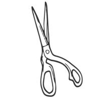 Doodle stationery scissor icon in vector. Hand drawn scissor icon in vector. Scissor doodle illustration in vector. vector