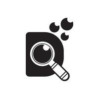 Magnifying glass icon logo vector illustration design template