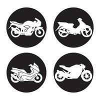 motocicleta icono vector diseño ilustración logo modelo