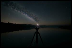 celestial sinfonía explorador el maravillas de el estrellado cielo. ai generado. foto