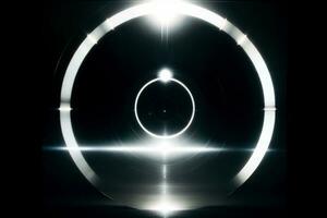 Illuminating Whiteness A Captivating Abstract Circle. AI Generated. photo