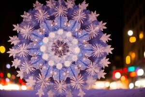 Enchanting Musical Snowflake Spinners by Michael Davis. AI Generated. photo