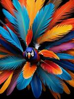 Wings of Color Captivating Collection of Birds. AI Generated. photo