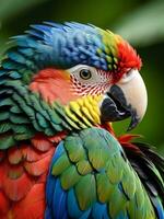 The Dazzling Beauty of a Colorful Cockatoo. AI Generated. photo