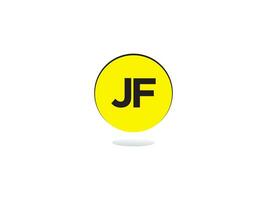 Minimal Jf Letter Logo, Creative JF Logo Icon Vector For Business