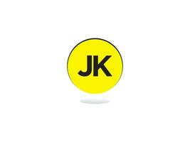 Minimal Jk Letter Logo, Creative JK Logo Icon Vector For Business