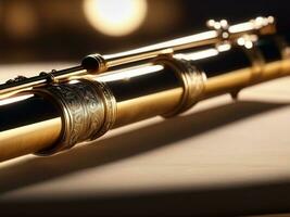 Divine Melodies Capturing the Spiritual Essence of the Flute. AI Generated. photo