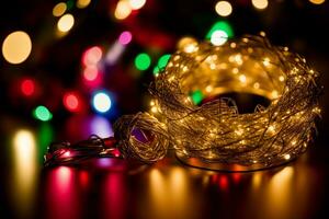 Keep Your Christmas Lights Tangle Free with a Compact Storage Reel. AI Generated. photo