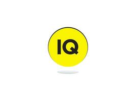 lujo iq letra logo, negocio iq logo icono vector valores