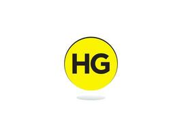 tipografía hg logo, creativo hg letra logo modelo vector