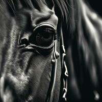 Ai generated content. Graceful Elegance A Horse's Eye in Close-Up photo