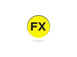 Initial Fx Logo Letter, Minimalist FX Letter Logo Icon Vector