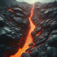 Ai generated content. Inferno Unleashed The Fiery Power of a Volcanic Eruption photo