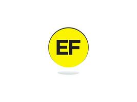Minimalist Ef Letter Logo, Unique EF Colorful Logo For Shop vector