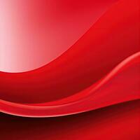 Abstract red background, wavy lines, gradient. Banner design, place for text, surface. Generative AI photo