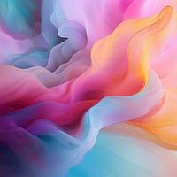 Abstract background with the effect of colored smoke, liquid, ink. Gradient, design, place for text. Generative AI photo