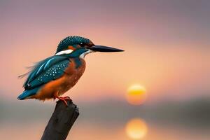 Kingfisher sharp image. Ai Generative photo