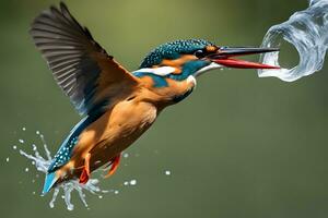 Kingfisher sharp image. Ai Generative photo