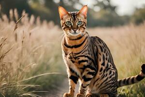 Popular Cat Portraits. Stunning photo of popular pet cat breeds. Ai Generative