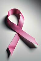 Breast cancer awarness. worlds breast cancer day pinked ribbon themed. Ai Generative photo