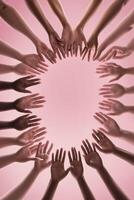 Breast cancer awarness. worlds breast cancer day pinked ribbon themed. Ai Generative photo