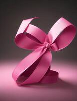 Breast cancer awarness. worlds breast cancer day pinked ribbon themed. Ai Generative photo