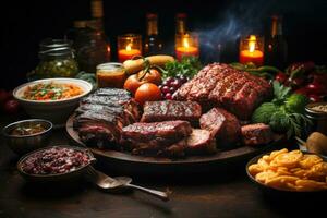 Sizzling Sensation A Delectable Steak Experience. Ai Generative photo