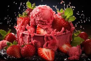 mundo famoso hielo crema delicias satisfacer tu dulce antojos ai generativo foto