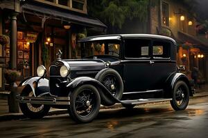 Vintage Classic Cars. Timeless Automotive Elegance. Ai Generative photo