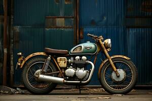 Exploring the World of Classic, Vintage, and Modified Motorcycles. Ai Generative photo