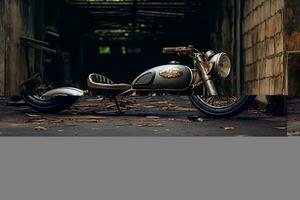 Exploring the World of Classic, Vintage, and Modified Motorcycles. Ai Generative photo