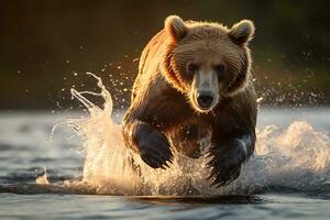 oso pardo oso madre y cachorros hd calidad maquinilla de afeitar agudo imágenes ai generativo foto