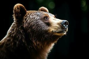 Grizzly bear mother and cubs. HD Quality Razor sharp images. Ai Generative photo