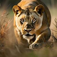 Lioness sharp image. Ai Generative photo